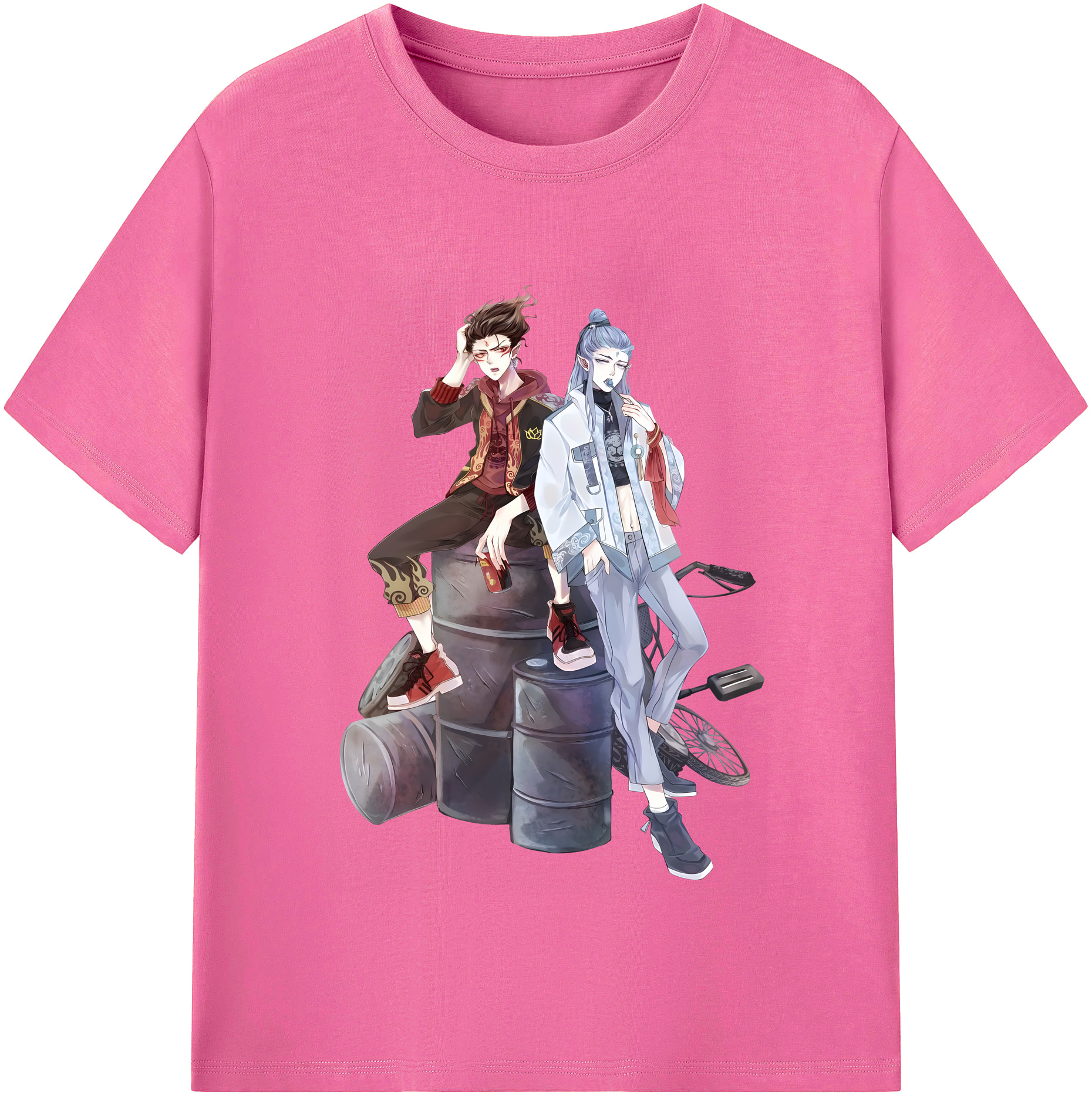 （画像用） Ne Zha 2 ナタ 魔童の大暴れ レディースカジュアルプリントTシャツ（綿100％）